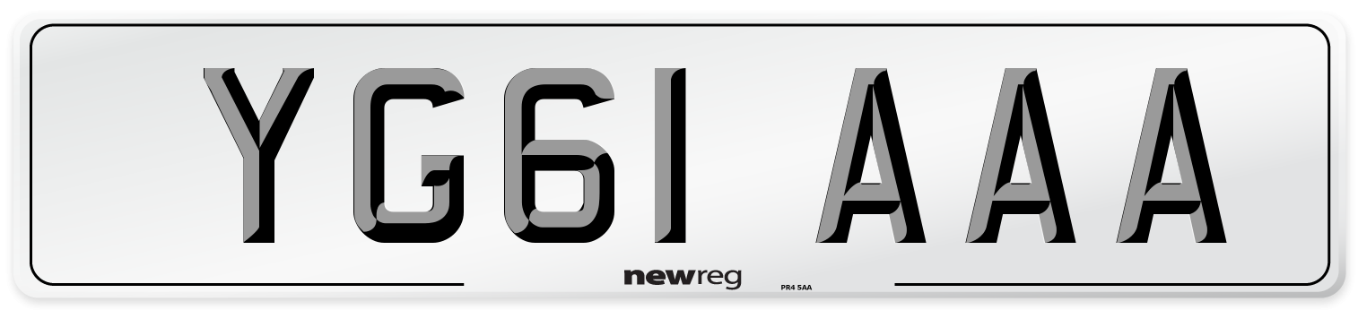 YG61 AAA Number Plate from New Reg